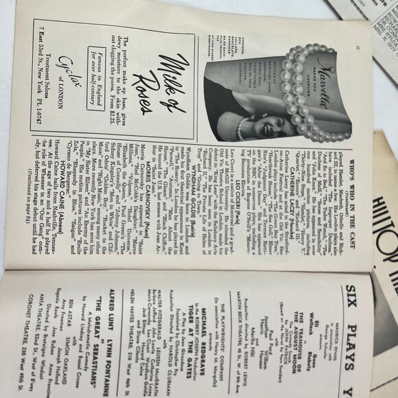 Lot Of 3 Vtg Theater Programs 1949 Hilltop Theatre Life With Father Tiger Gates - Picture 11 of 11